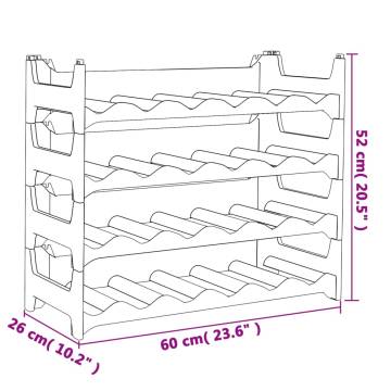 Stylish Wine Rack for 24 Bottles - Stackable & Durable