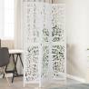 Room Divider 3 Panels White Solid Wood Paulownia Size 40 x 200 cm Number of 3 Number_of_Panels 