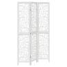 Elegant White 3-Panel Room Divider | Durable Paulownia