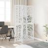 Elegant White 3-Panel Room Divider | Durable Paulownia