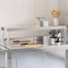 Stainless Steel Work Table Overshelf - 110x30x35 cm