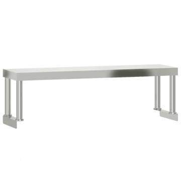 Stainless Steel Work Table Overshelf - 110x30x35 cm