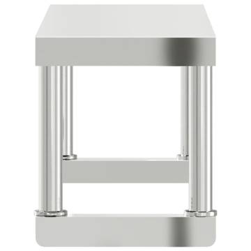 Stainless Steel Work Table Overshelf - 110x30x35 cm