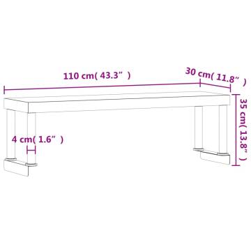 Stainless Steel Work Table Overshelf - 110x30x35 cm