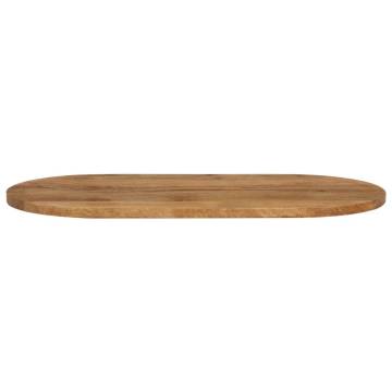 Oval Solid Wood Mango Table Top - 100x40x2.5 cm