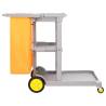 3-Tier Cleaning Trolley with Removable Bag - Efficient & Durable