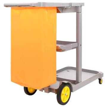 3-Tier Cleaning Trolley with Removable Bag - Efficient & Durable