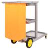 3-Tier Cleaning Trolley with Removable Bag - Efficient & Durable