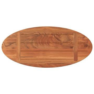 Oval Solid Wood Acacia Table Top 80x40 cm - HipoMarket