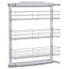 3-Tier Pull-out Kitchen Wire Basket - Silver | HipoMarket