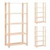 5-Tier Storage Racks 3 pcs 80x38x170 cm Solid Pinewood 250 kg Quantity in Package 1 Amount 3 