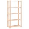 5-Tier Solid Pinewood Storage Racks - 2 pcs | 250 kg Capacity