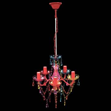 Crystal Light 5 Bulbs Multicolour Chandelier | Hipomarket UK