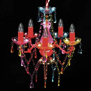 Crystal Light 5 Bulbs Multicolour Chandelier | Hipomarket UK