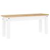 Panama White Dining Bench - Solid Pine Wood 105x30x45 cm