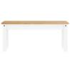 Panama White Dining Bench - Solid Pine Wood 105x30x45 cm