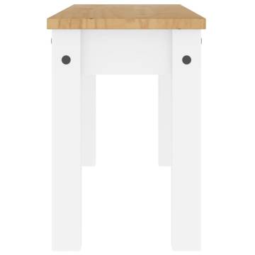 Panama White Dining Bench - Solid Pine Wood 105x30x45 cm