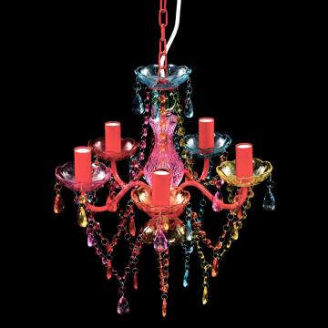 Crystal Light 5 Bulbs Multicolour Chandelier | Hipomarket UK