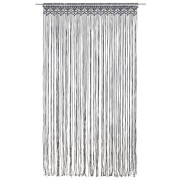 Macrame Curtain Anthracite 140x240 cm - Elegant Interior Decor