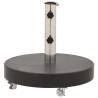 30 kg Round Black Granite Parasol Base - Sturdy & Stable