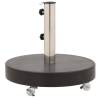 30 kg Round Black Granite Parasol Base - Sturdy & Stable