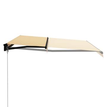 Manual Retractable Awning 400x300 cm - Yellow & White