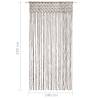 Macrame Curtain Taupe 140x240 cm - Stylish Home Decor