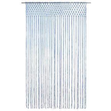 Macrame Curtain Blue 140x240 cm | Stylish Cotton Decor