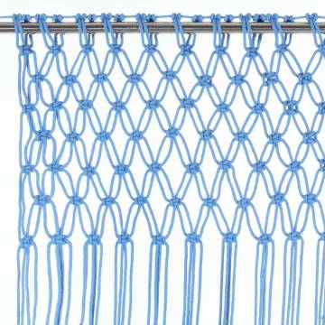 Macrame Curtain Blue 140x240 cm | Stylish Cotton Decor