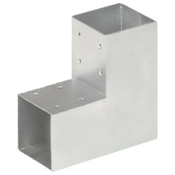 L Shape Galvanised Metal Post Connector - 91x91 mm