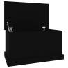 Storage Box Black 70x40x38 cm | Durable Engineered Wood