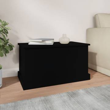 Storage Box Black 70x40x38 cm | Durable Engineered Wood