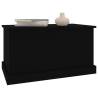 Storage Box Black 70x40x38 cm | Durable Engineered Wood