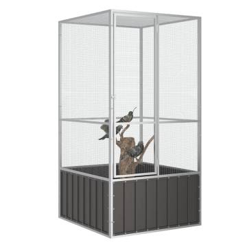 Bird Cage Anthracite 111x107x211.5 cm - Galvanised Steel