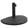 Parasol Base Half Round Polyresin 9 kg Black Weight 9 kg Shape half round 