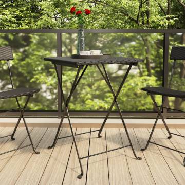 Folding Bistro Table Black 55x54x71 cm | Hipomarket