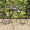 Folding Bistro Table Black 55x54x71 cm Poly Rattan Colour black Quantity in Package 1 