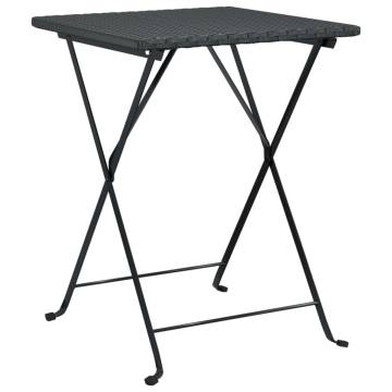 Folding Bistro Table Black 55x54x71 cm | Hipomarket