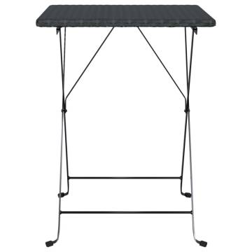 Folding Bistro Table Black 55x54x71 cm | Hipomarket