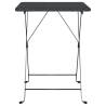 Folding Bistro Table Black 55x54x71 cm | Hipomarket