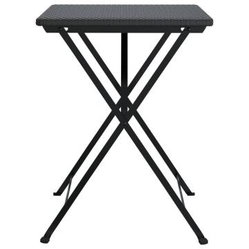 Folding Bistro Table Black 55x54x71 cm | Hipomarket