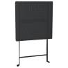 Folding Bistro Table Black 55x54x71 cm | Hipomarket