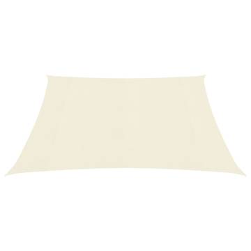 Sunshade Sail 4.5x4.5m Cream - UV & Mould Resistant HDPE