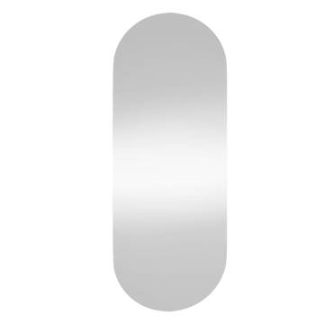 Elegant 20x50 cm Oval Glass Wall Mirror - Hipomarket