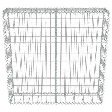 Gabion Wall with Covers - Galvanised Steel 100x20x100 cm