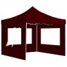 Professional 3x3m Folding Party Tent - Wine Red | HipoMarket