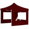 Professional 3x3m Folding Party Tent - Wine Red | HipoMarket