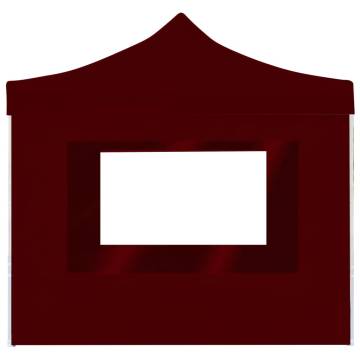 Professional 3x3m Folding Party Tent - Wine Red | HipoMarket