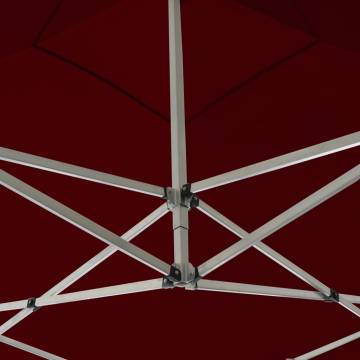 Professional 3x3m Folding Party Tent - Wine Red | HipoMarket