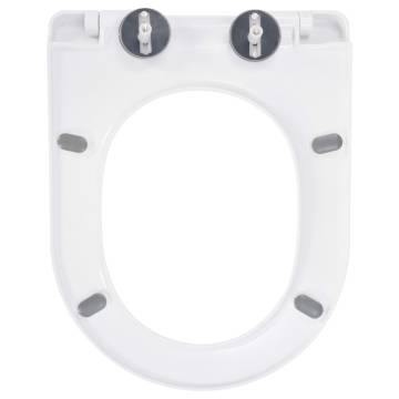 Soft-Close Toilet Seat with Quick Release - White